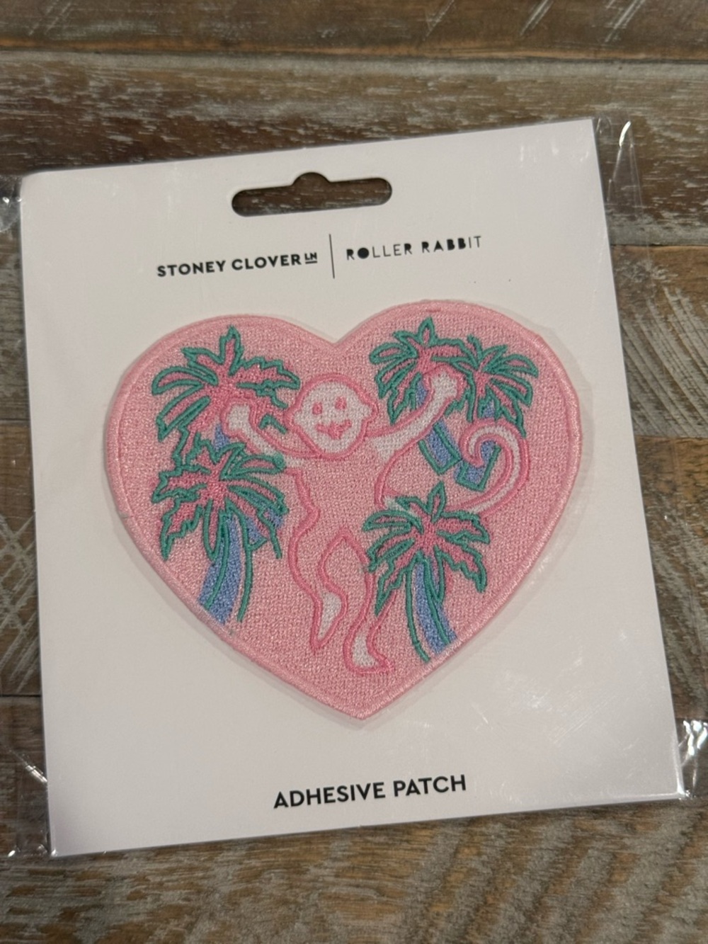 BNWT Stoney Clover Lane x Roller Rabbit Monkey Heart Patch
